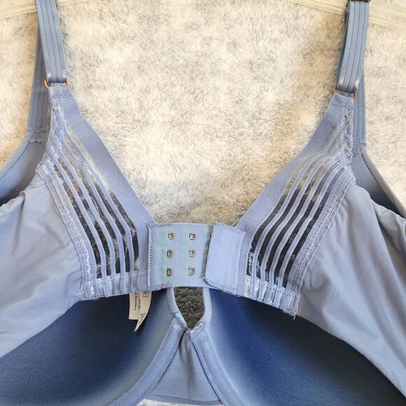 Le Mystere Bra 34G Blue T Shirt Lined Underwire Back Closure Smooth Profile - Picture 4 of 10